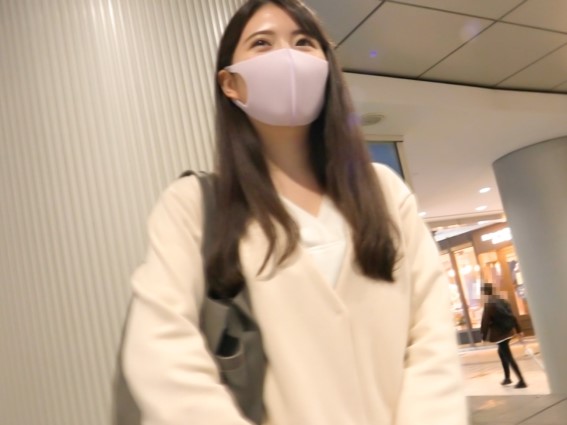 【素人×巨乳】黒髪ロングの清楚系が中出しセックス！マスクを付けたままだからコロナ対策も万全だねｗｗｗ